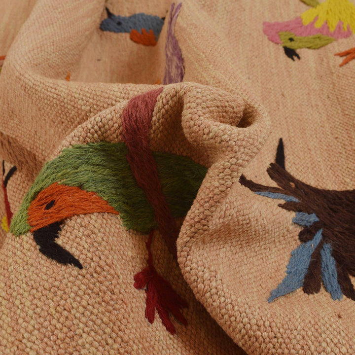 Pakistani Embroidery Kilim Runner 3' 3"x 6' 10" - No. AL93027