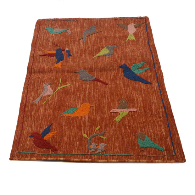 Pakistani Embroidery Kilim 2' 7" x 4' 1" - No. AL51303