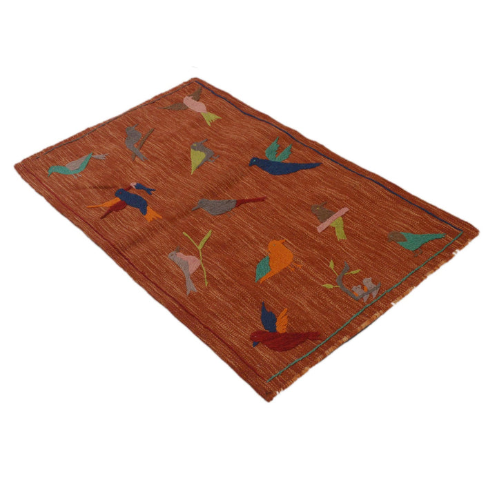 Pakistani Embroidery Kilim 2' 7" x 4' 1" - No. AL51303