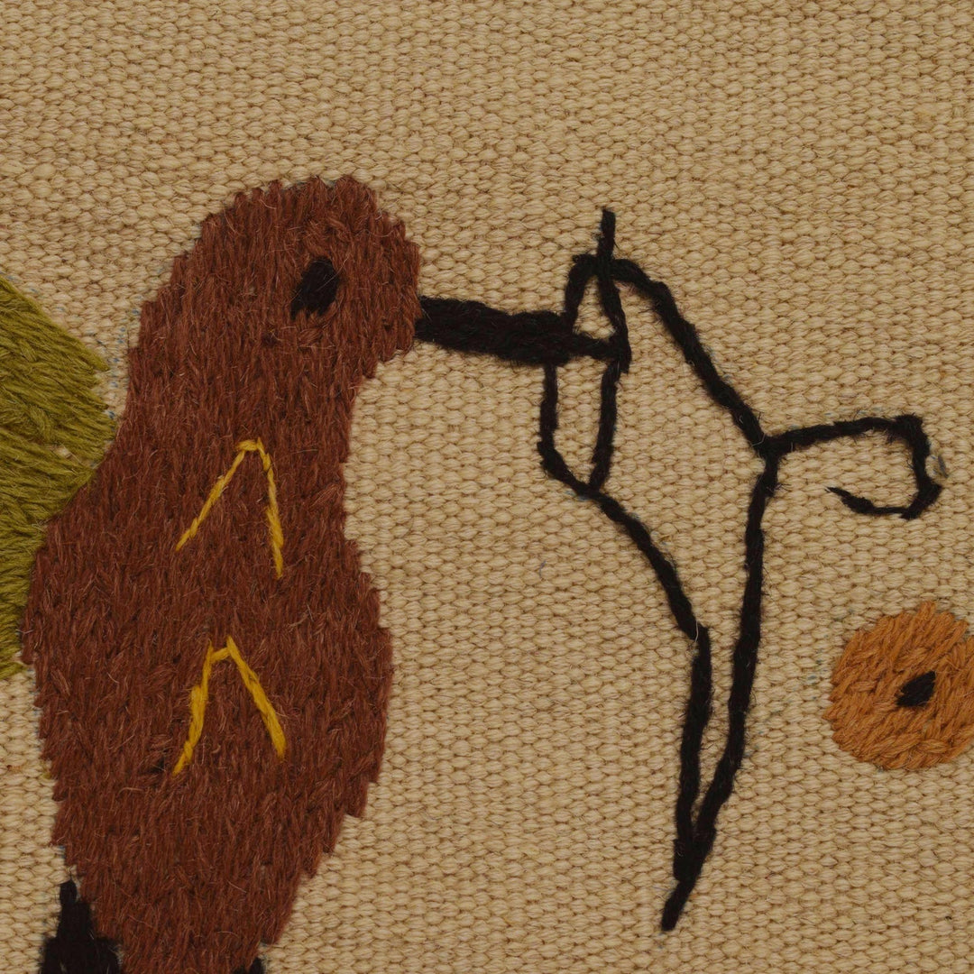 Hand Knotted Embroidery Kelim 6' 6" x 9' 9" - No. AL33728