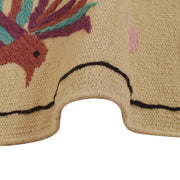 Beige Embroidery Flat Weave Kilim 2' 5" x 4' 0" - No. AL22632