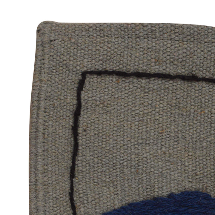 Gray Color Embroidery Flat Weave Kilim 3' 11" x 5' 9" - No. AL66633