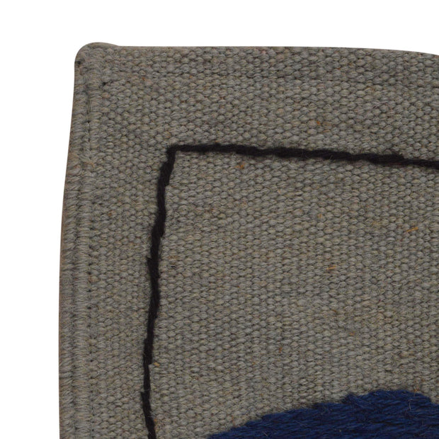 Gray Color Embroidery Flat Weave Kilim 3' 11" x 5' 9" - No. AL66633