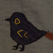 Gray Color Embroidery Flat Weave Kilim 3' 11" x 5' 9" - No. AL66633