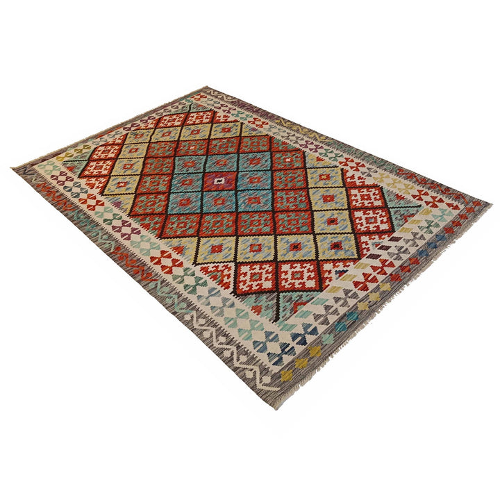 Hand Knotted Flatweave Kilim 5' 6" x 8' 1" - No. AL29293