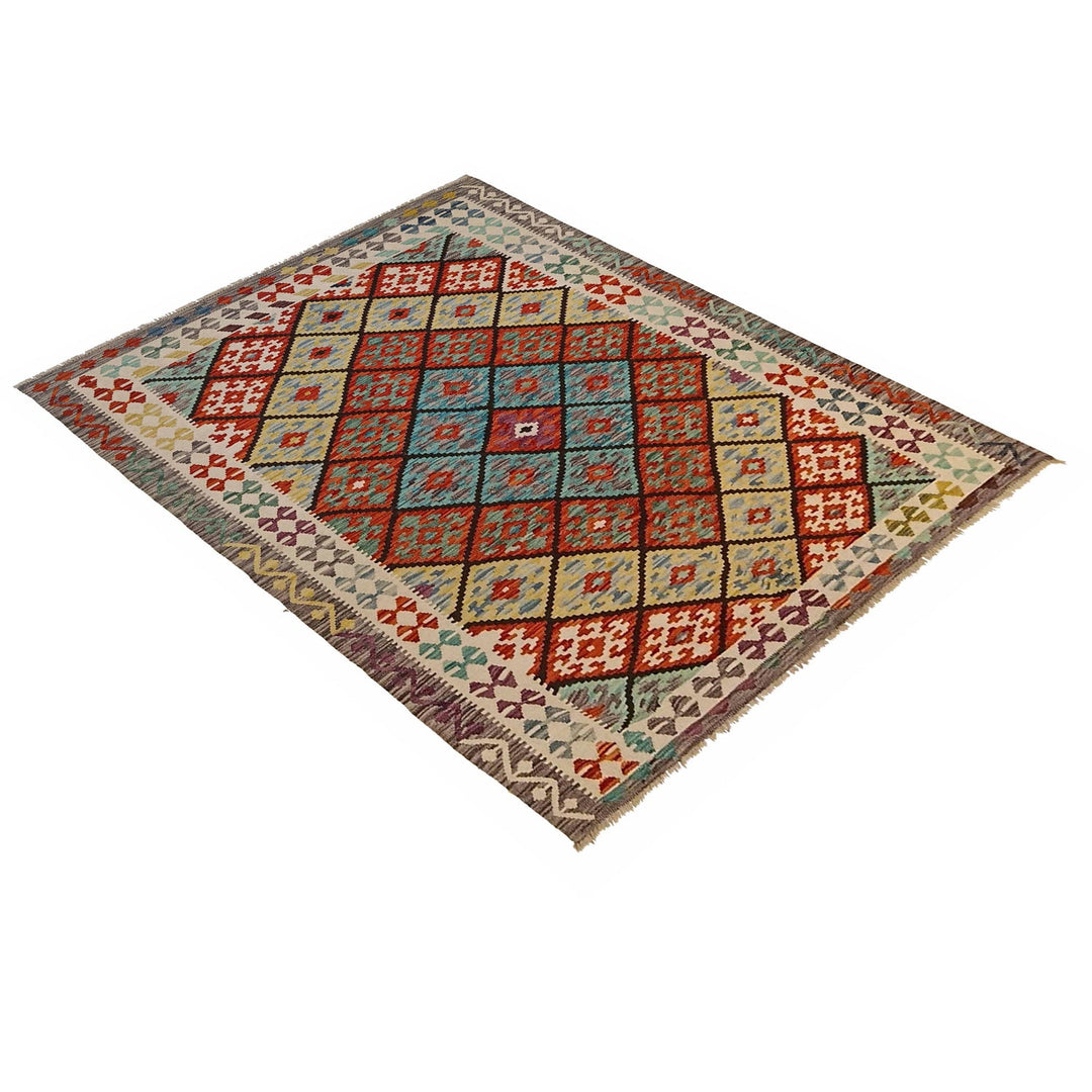 Hand Knotted Flatweave Kilim 5' 6" x 8' 1" - No. AL29293