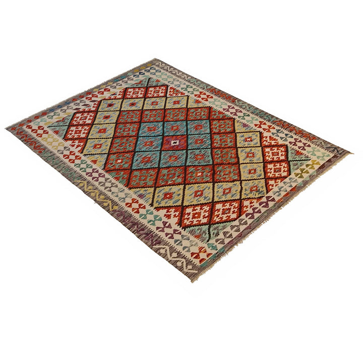 Hand Knotted Flatweave Kilim 5' 6" x 8' 1" - No. AL29293