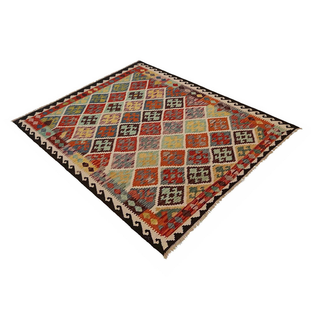 Handmade Vegetable Kilim 4' 11" x 6' 7" - No. AL50828