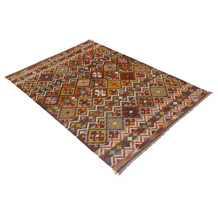 Handmade Vegetable Kelim 4' 11" x 6' 9" - No. AL31234