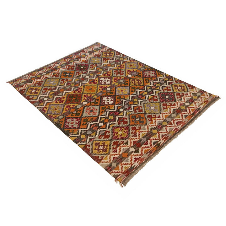 Handmade Vegetable Kelim 4' 11" x 6' 9" - No. AL31234