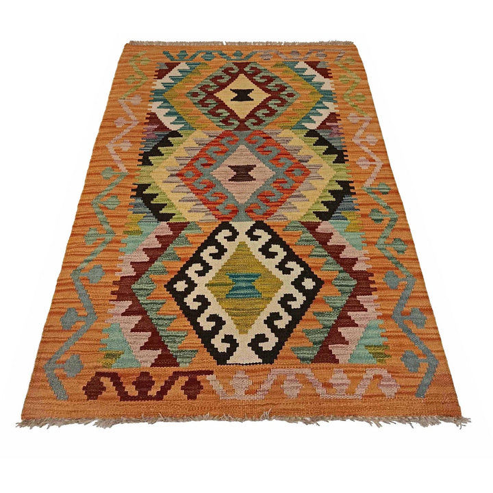 Handmade Turkish Design Wool Kilim 2' 7" x 4' 1" - No. AL75133