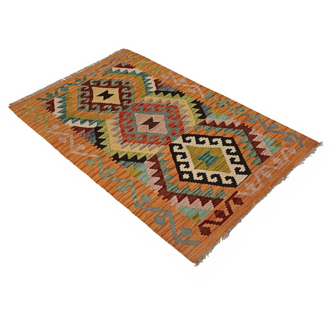 Handmade Turkish Design Wool Kilim 2' 7" x 4' 1" - No. AL75133