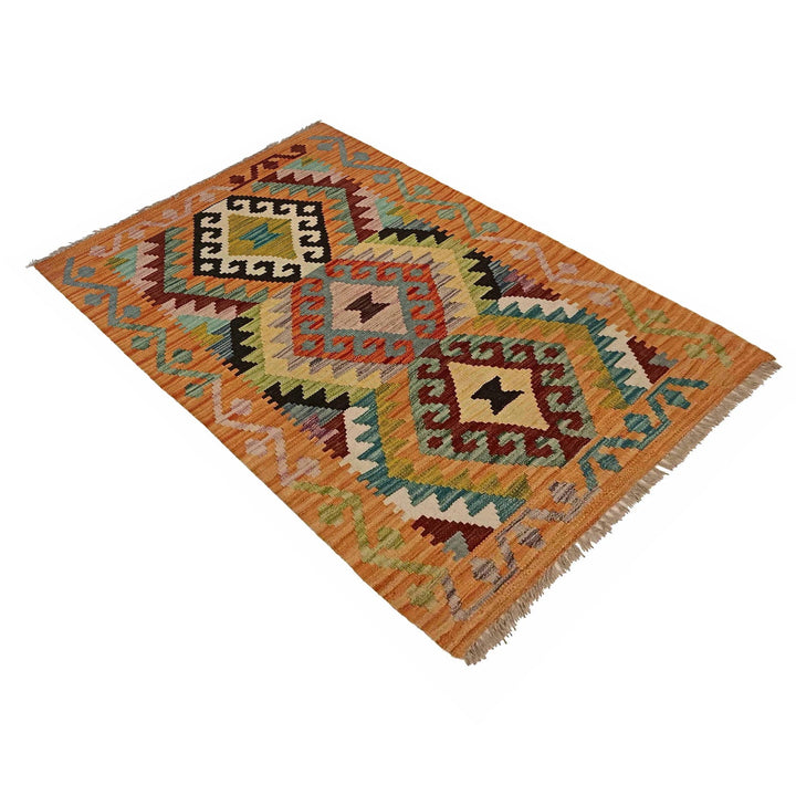 Handmade Turkish Design Wool Kilim 2' 7" x 4' 1" - No. AL75133