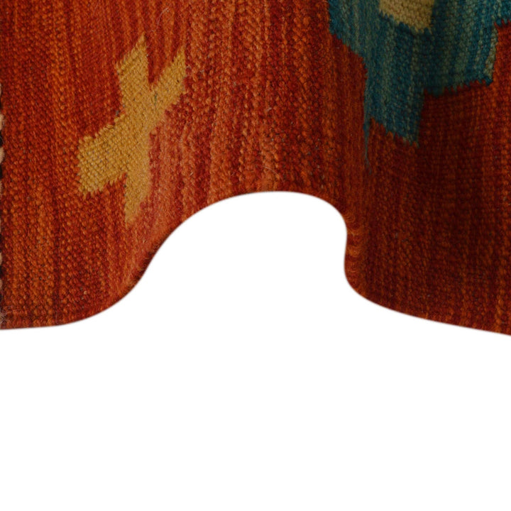 Hand Knotted Afghan Style Kilim Runner 2' 3" x 6' 9" - No. AL62255