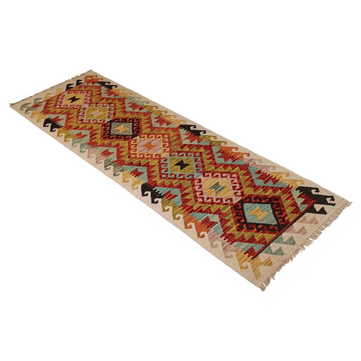 Hand Woven Wool Kelim Runner 2' 1" x 6' 9" - No. AL12144