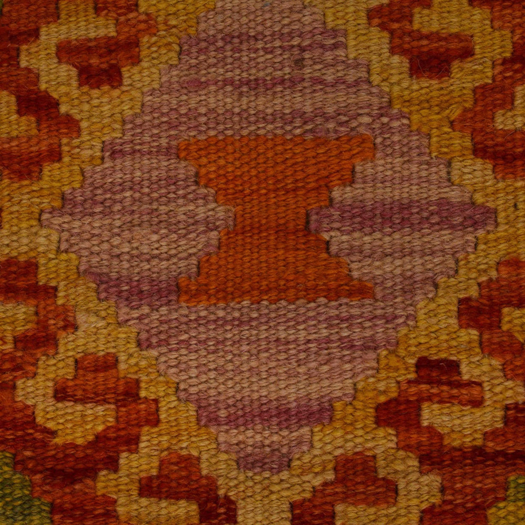 Hand Woven Wool Kelim Runner 2' 1" x 6' 9" - No. AL12144