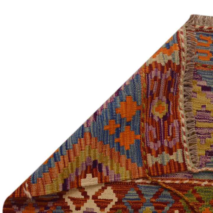 Handmade Turkish Design Wool Kilim Runner 2' 3" x 6' 9" - No. AL78148