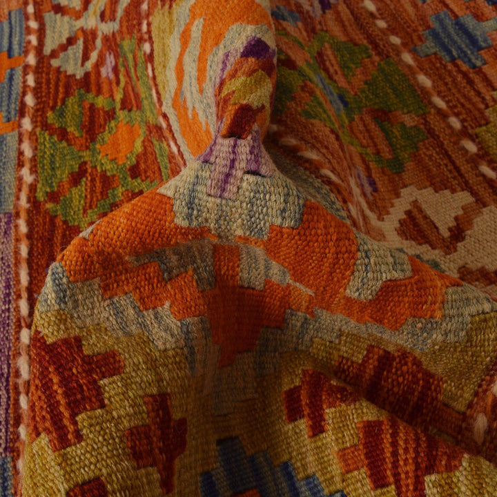 Handmade Turkish Design Wool Kilim Runner 2' 3" x 6' 9" - No. AL78148