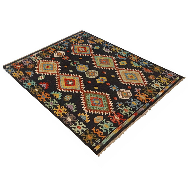 Hand Knotted Afghan Style Kilim 5' 0" x 6' 7" - No. AL50784
