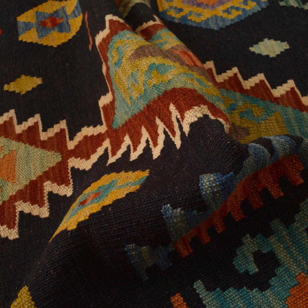 Hand Knotted Afghan Style Kilim 5' 0" x 6' 7" - No. AL50784