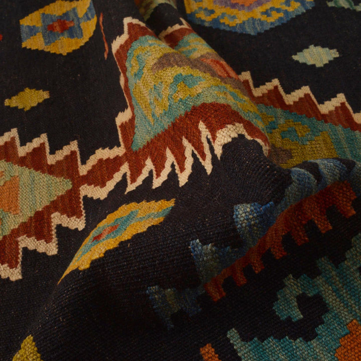 Hand Knotted Afghan Style Kilim 5' 0" x 6' 7" - No. AL50784