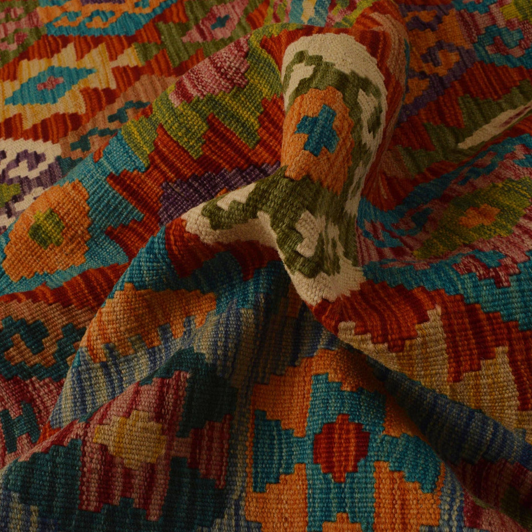 Handmade Turkish Design Wool Kilim 4' 11" x 6' 5" - No. AL16812