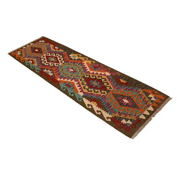 Afghan Vegetable Kilim Runner 1' 10" x 6' 4" Flat-Weave view