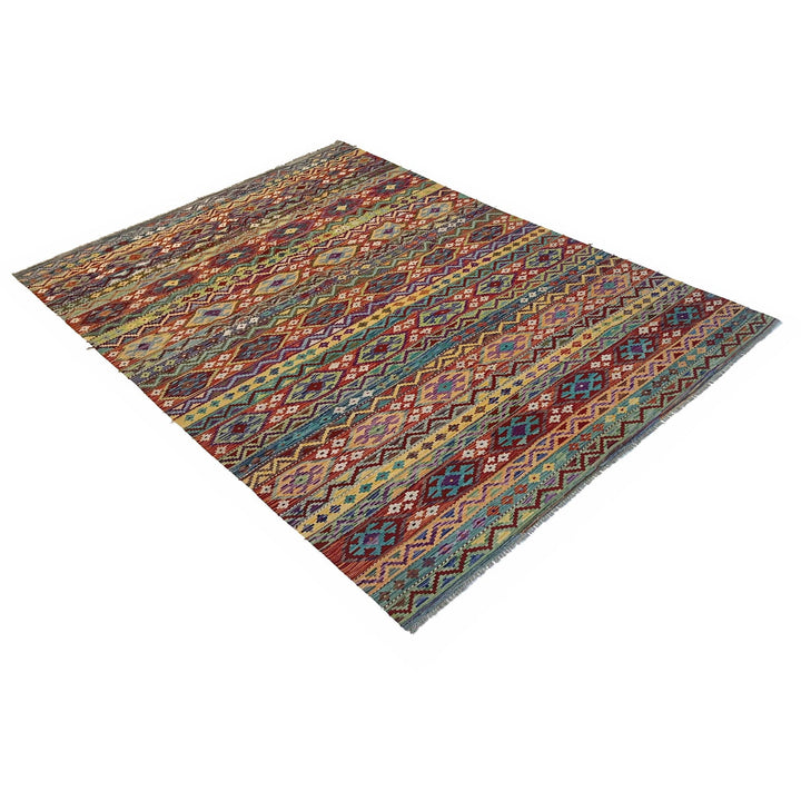 Afghan Kilim Rug 7' 11" x 11' 3" Flat-Weave view