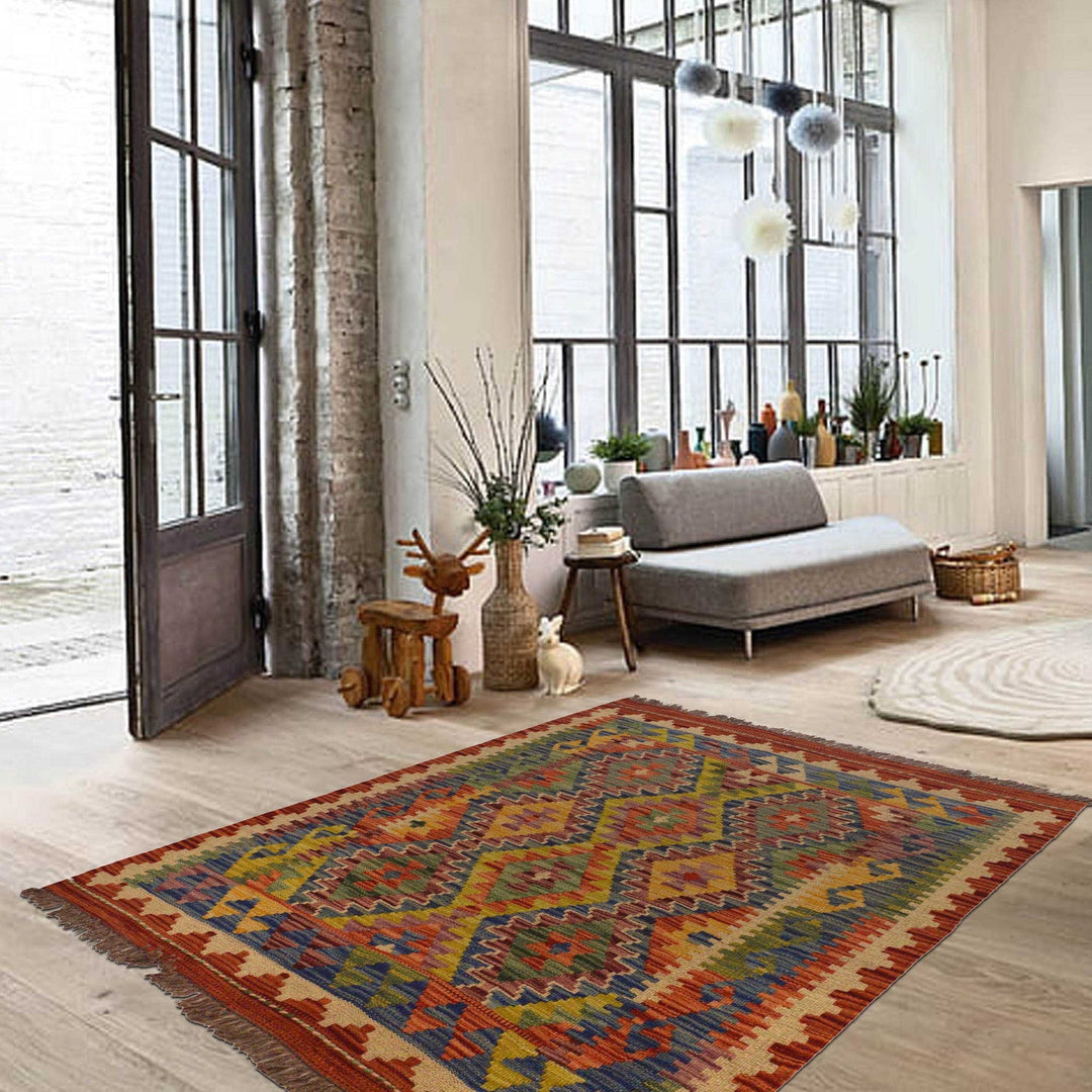 Handmade Vegetable Kilim 2' 10" x 3' 7" - No. AL99231