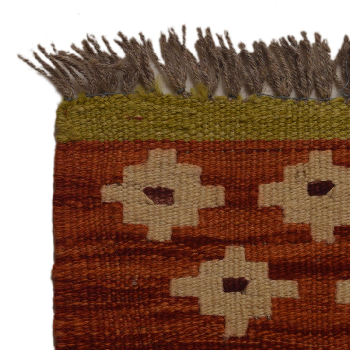 Hand Woven Wool Kelim 5' 1" x 6' 4" - No. AL62202