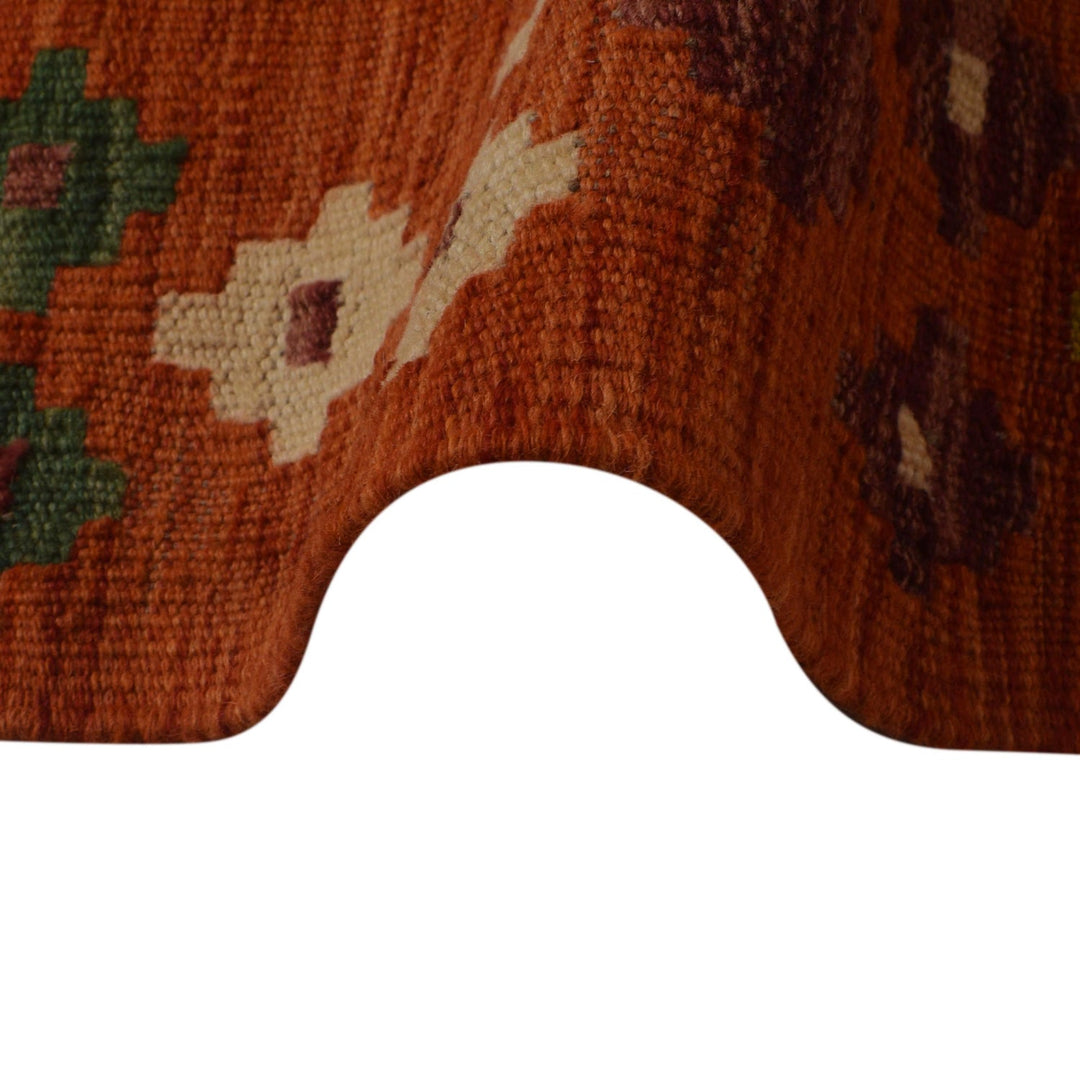 Hand Woven Wool Kelim 5' 1" x 6' 4" - No. AL62202