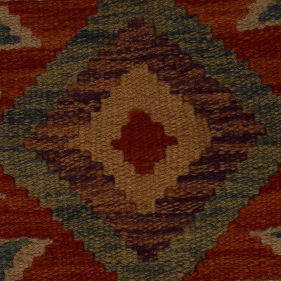 Handmade Turkish Design Wool Kilim 5' 2" x 6' 8" - No. AL38331