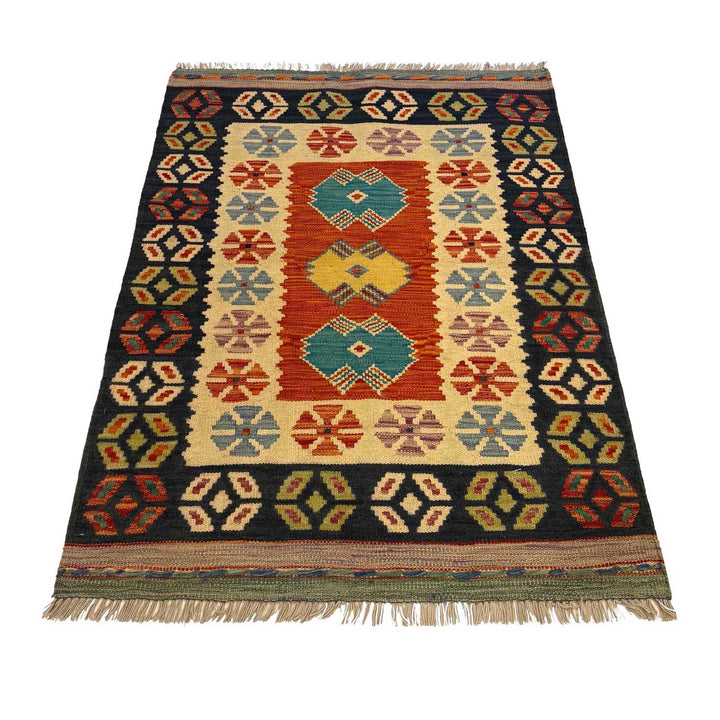 Hand Made Afghan Kilim 2' 11" x 3' 11" - No. AL40672