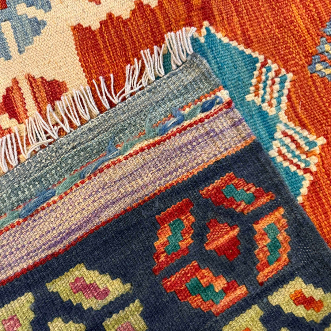 Hand Made Afghan Kilim 2' 11" x 3' 11" - No. AL40672