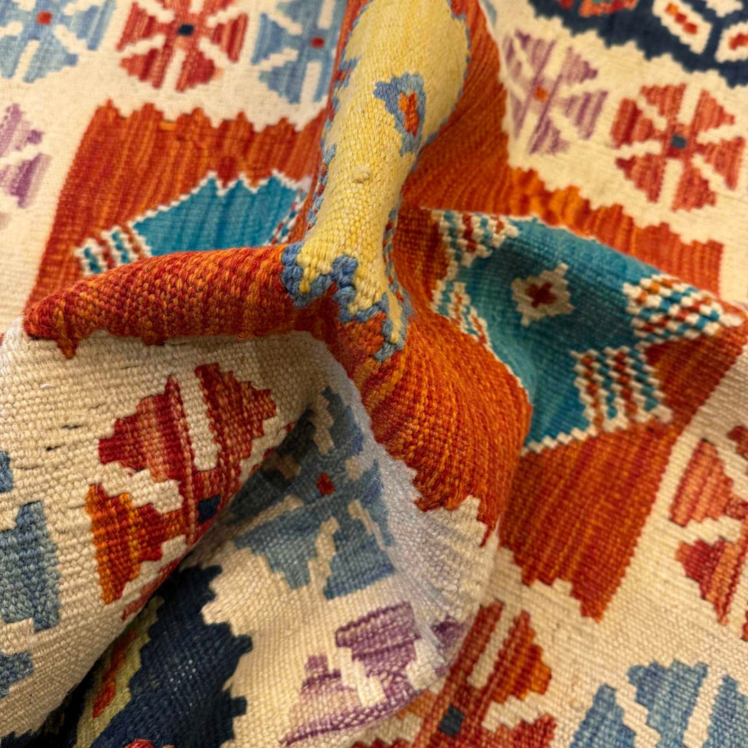 Hand Made Afghan Kilim 2' 11" x 3' 11" - No. AL40672