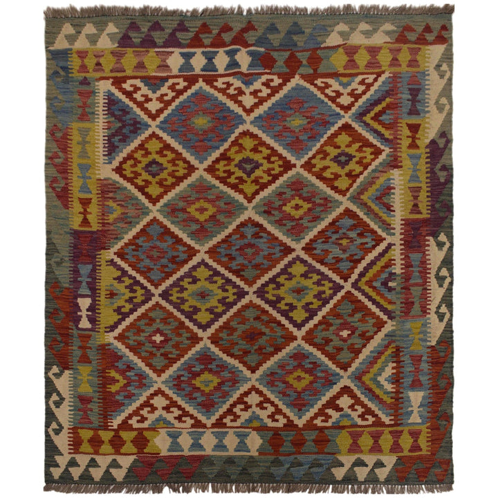 Medium Size Chobi Kilim 4' 11" x 6' 0" - No. AL34410