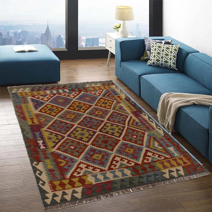 Medium Size Chobi Kilim 4' 11" x 6' 0" - No. AL34410