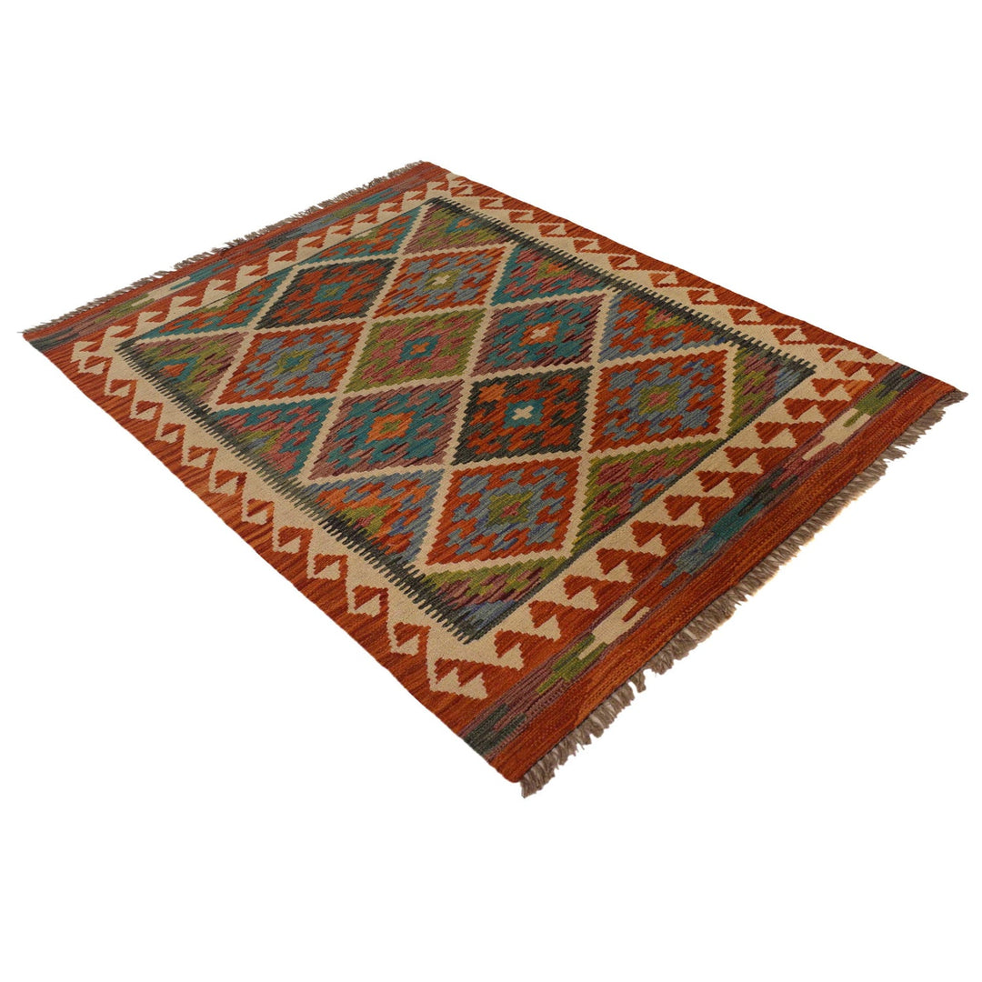 Handmade Vegetable Kilim 3' 2" x 4' 11" - No. AL46811
