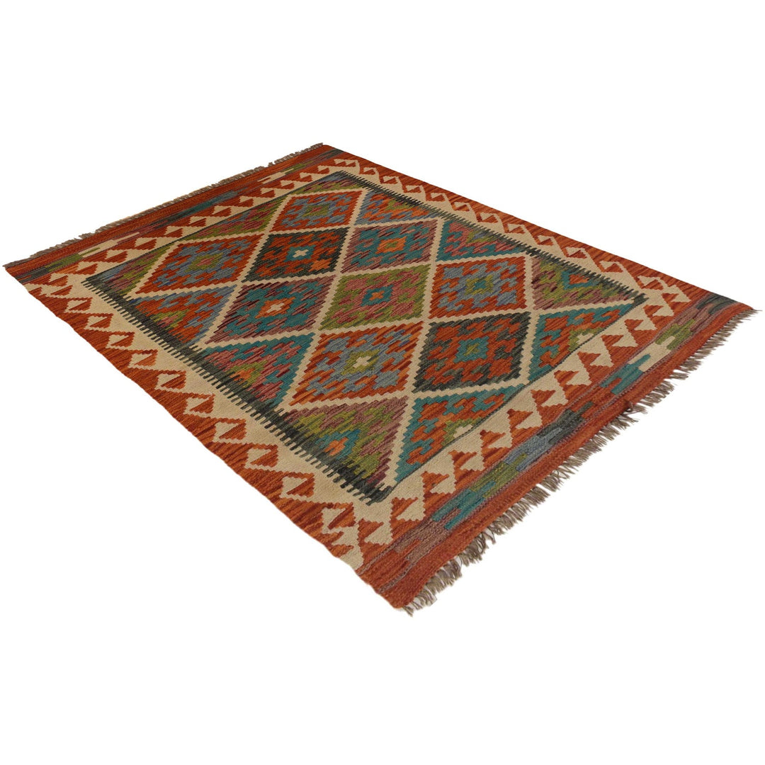 Handmade Vegetable Kilim 3' 2" x 4' 11" - No. AL46811