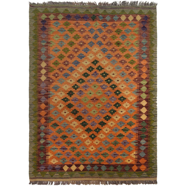 Handmade Vegetable Kelim 3' 5" x 5' 1" - No. AL69500