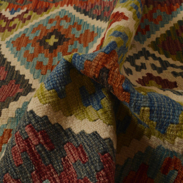 Hand Knotted Afghan Style Kilim 3' 3" x 5' 5" - No. AL92244