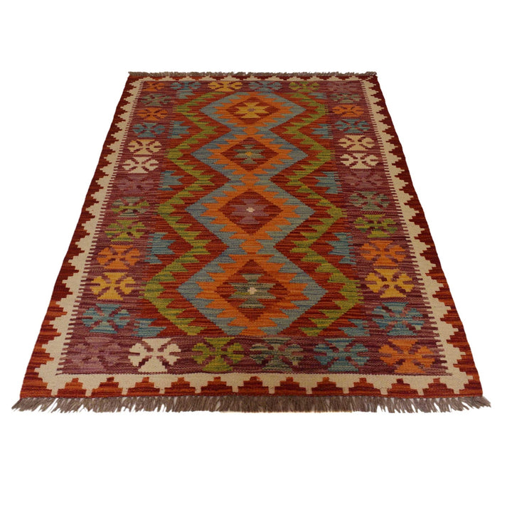 Handmade Turkish Design Wool Kilim 3' 4" x 5' 0" - No. AL84766