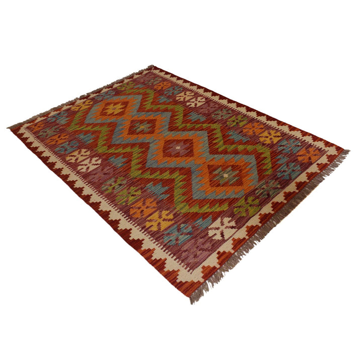 Handmade Turkish Design Wool Kilim 3' 4" x 5' 0" - No. AL84766