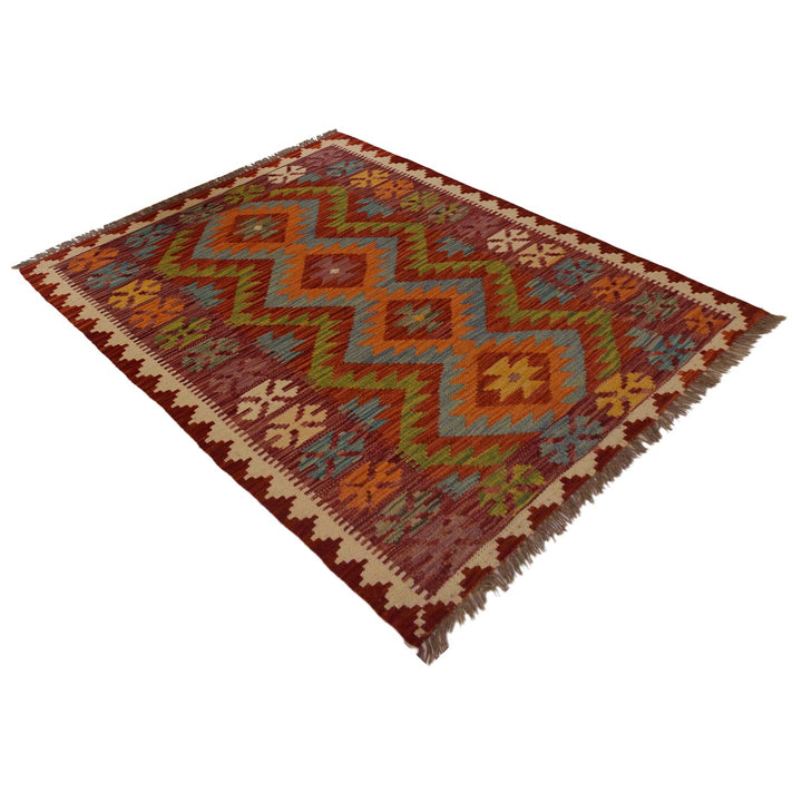 Handmade Turkish Design Wool Kilim 3' 4" x 5' 0" - No. AL84766