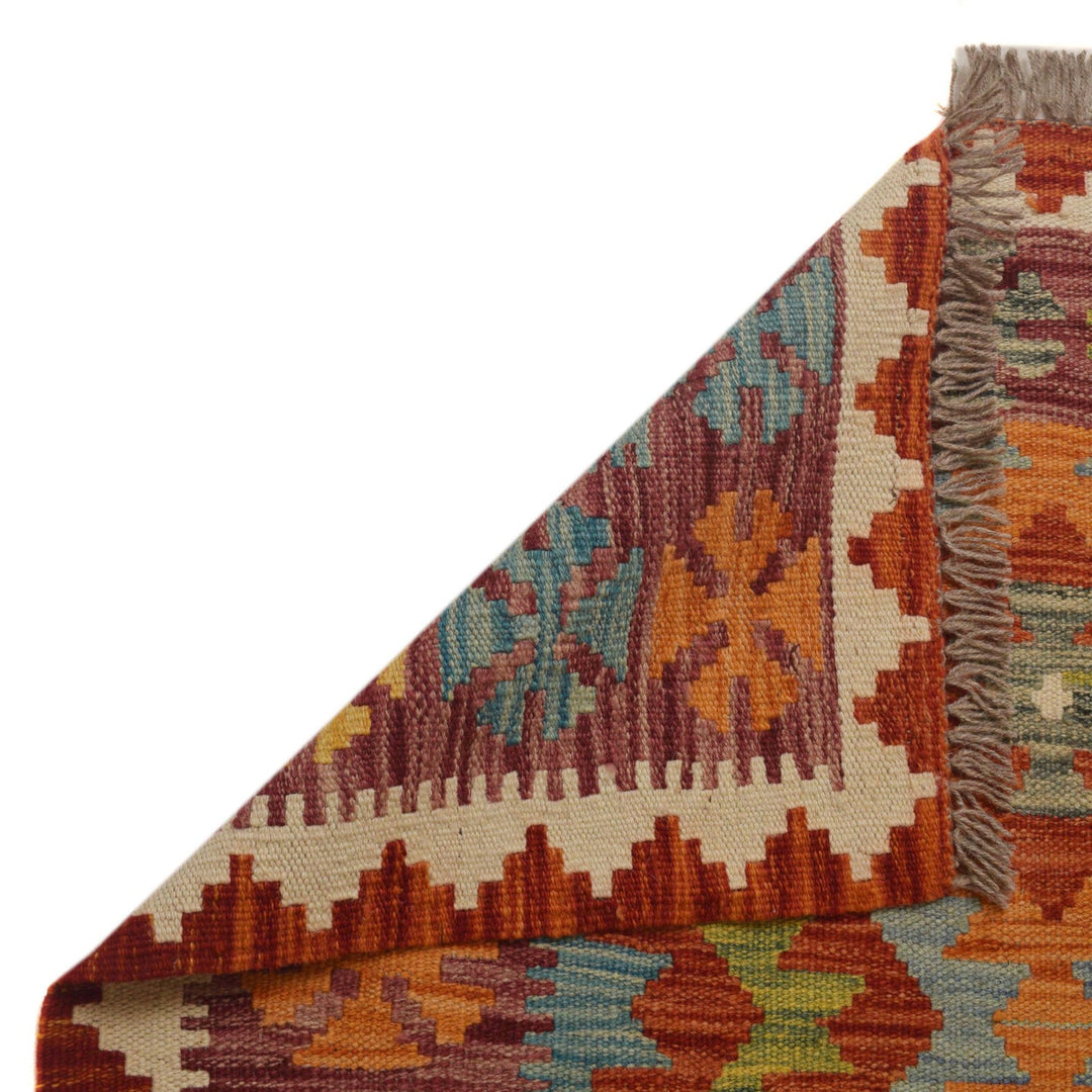 Handmade Turkish Design Wool Kilim 3' 4" x 5' 0" - No. AL84766