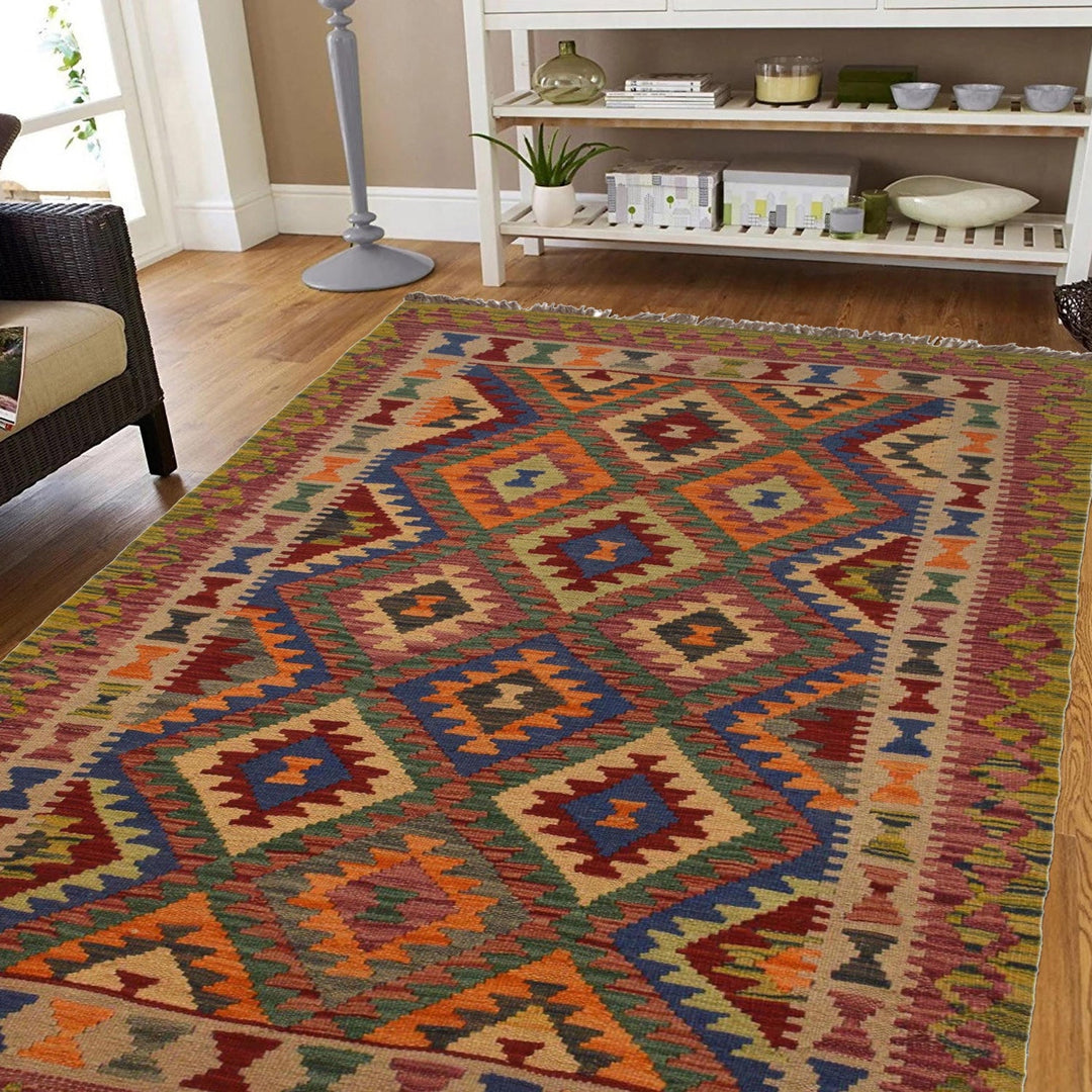 Hand Knotted Flatweave Kilim 3' 3" x 5' 7" - No. AL49358