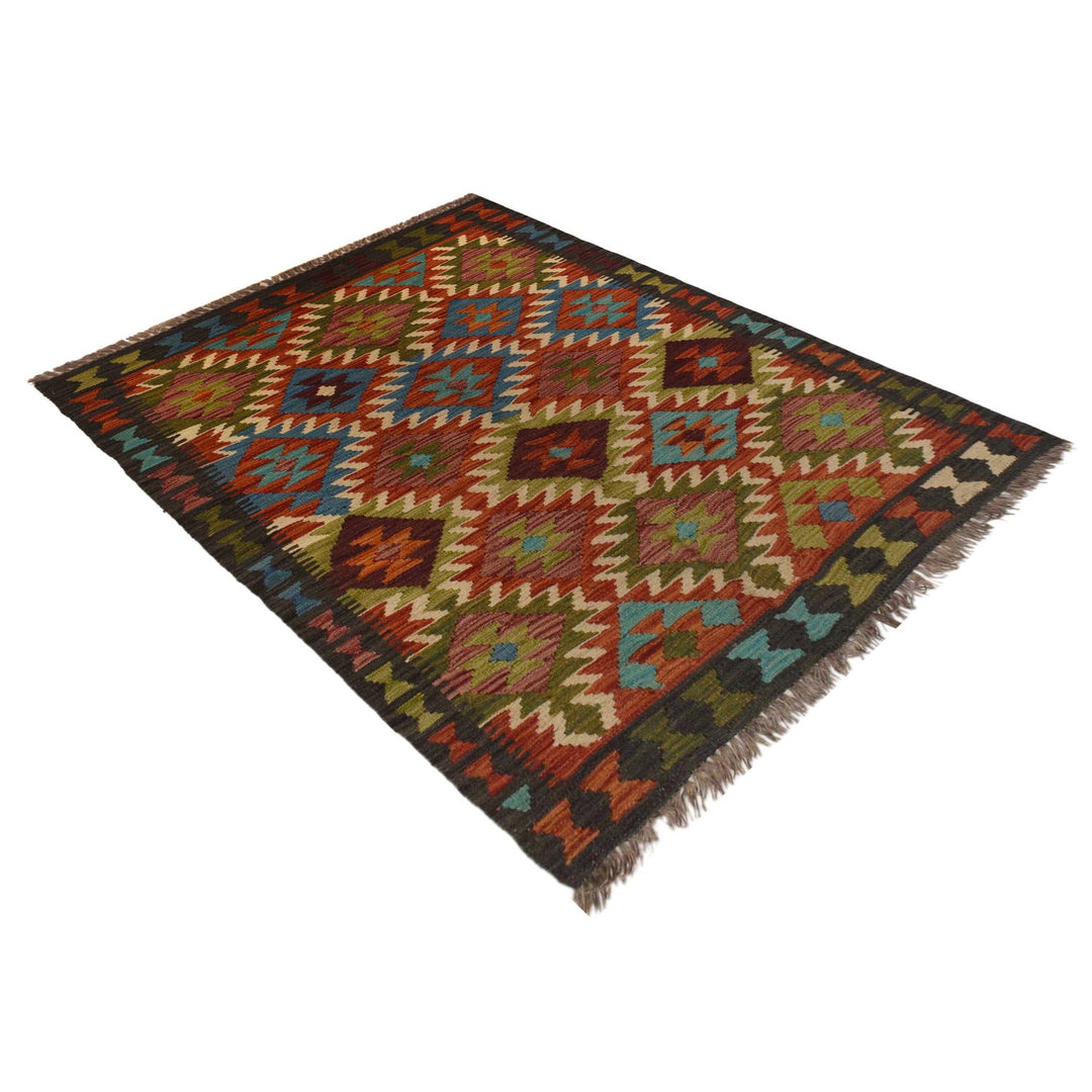 Small Size Chobi Kilim 3' 2" x 4' 10" - No. AL12201