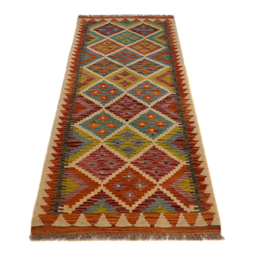 Handmade Vegetable Kilim Runner 2' 6"x 6' 7" - No. AL69546