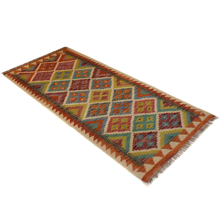 Handmade Vegetable Kilim Runner 2' 6"x 6' 7" - No. AL69546