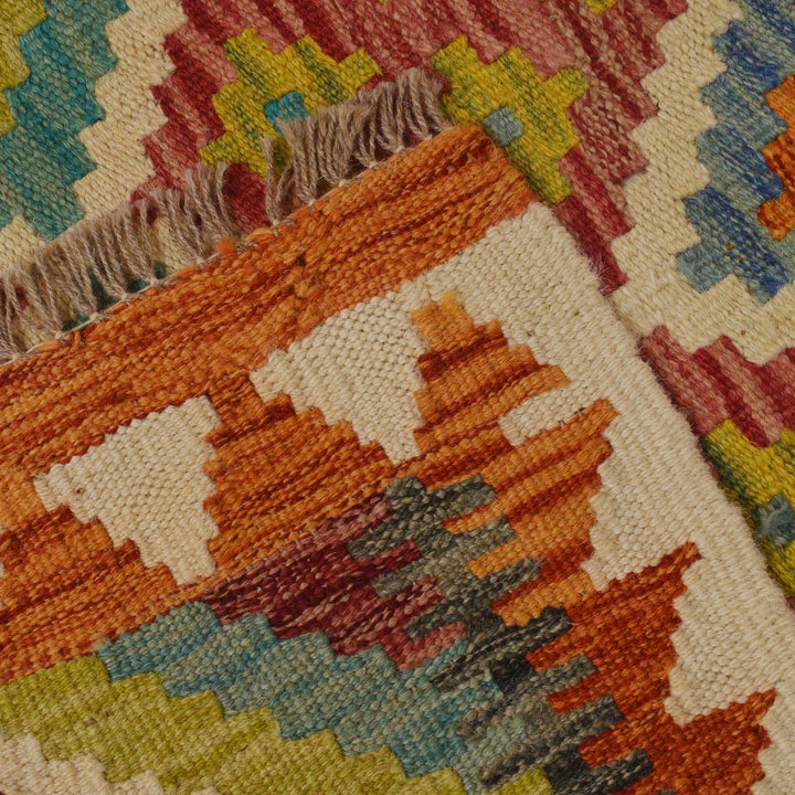 Handmade Vegetable Kilim Runner 2' 6"x 6' 7" - No. AL69546